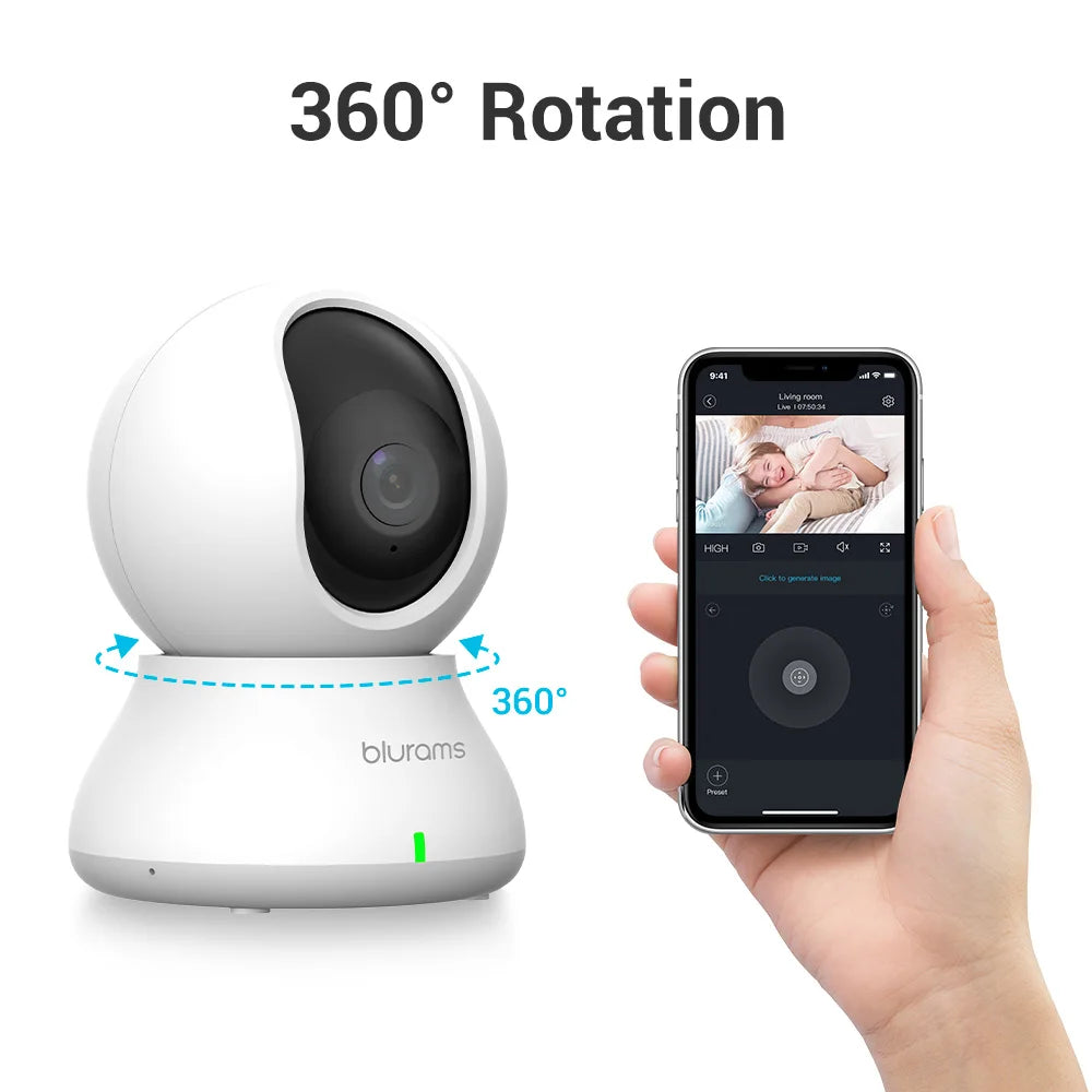 Blurams 2K 360° Indoor WiFi Camera