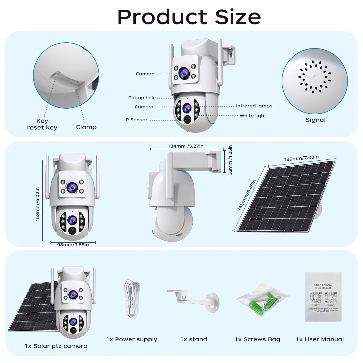 JOOAN 4K Dual Lens Solar Security Camera